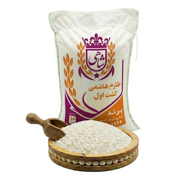 برنج ایرانی طارم هاشمی کشت اول عطری فریدونکنار برند شاهی _ ۴۰ کیلوگرم + ارسال رایگان با پست پیشتاز
